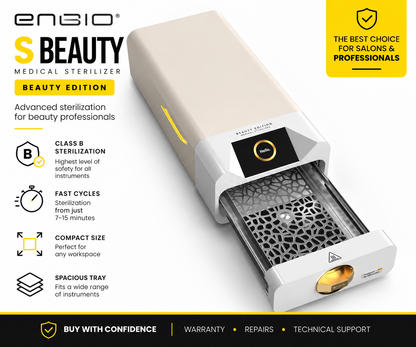 ENBIO S Beauty Edition Class B Steam Sterilizer for Nail Salons & Beauty Professionals